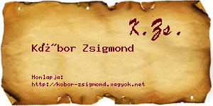 Kóbor Zsigmond névjegykártya