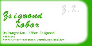 zsigmond kobor business card